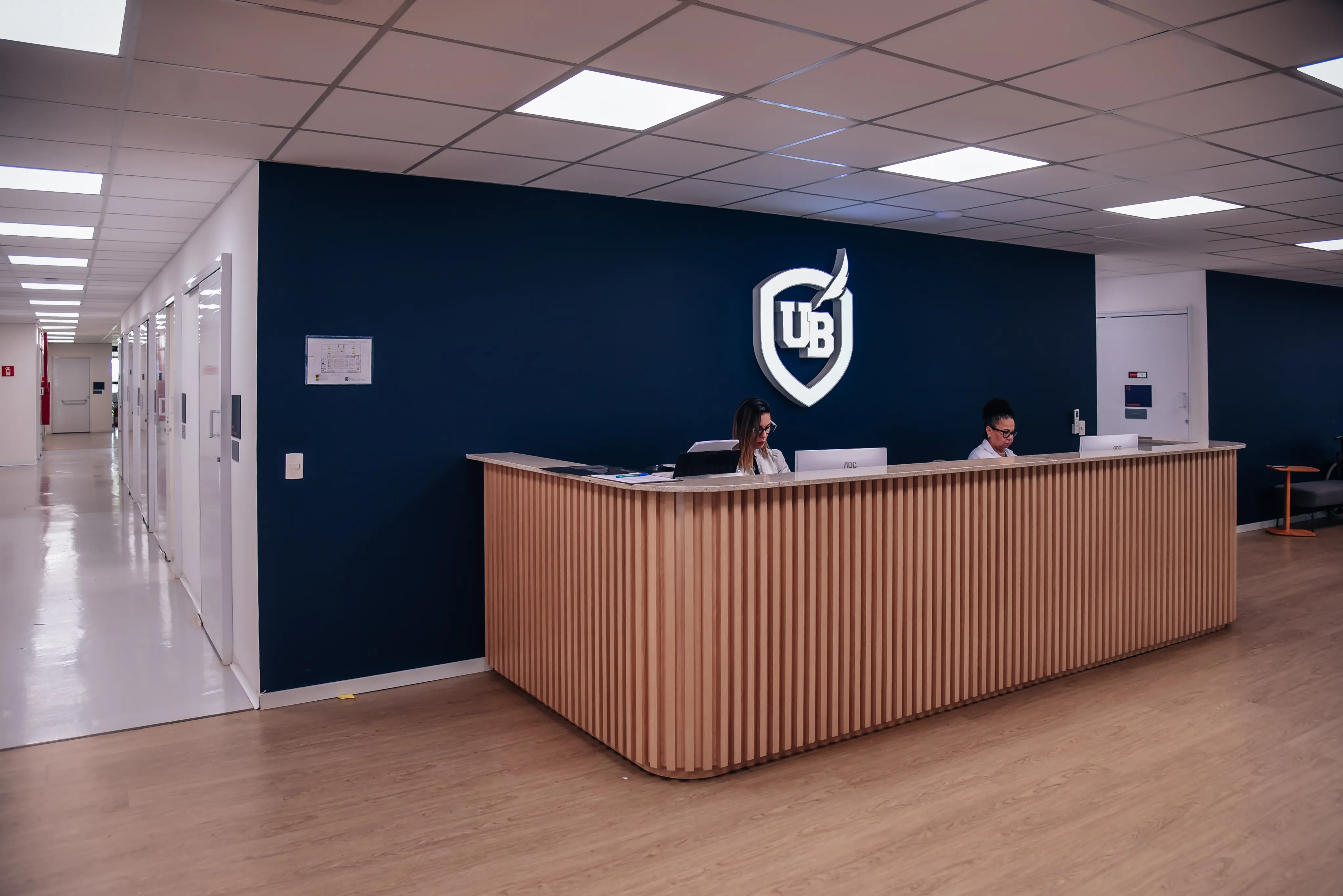 Recepção da Policlínica Universitária da Universidade Brasil no Campus Fernandópolis